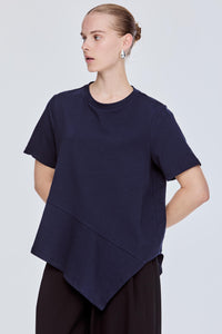 Asymmetrical Panel Hem Tee
