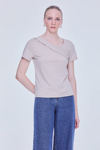 Asymmetrical Neck Blouse