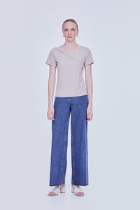 Asymmetrical Neck Blouse