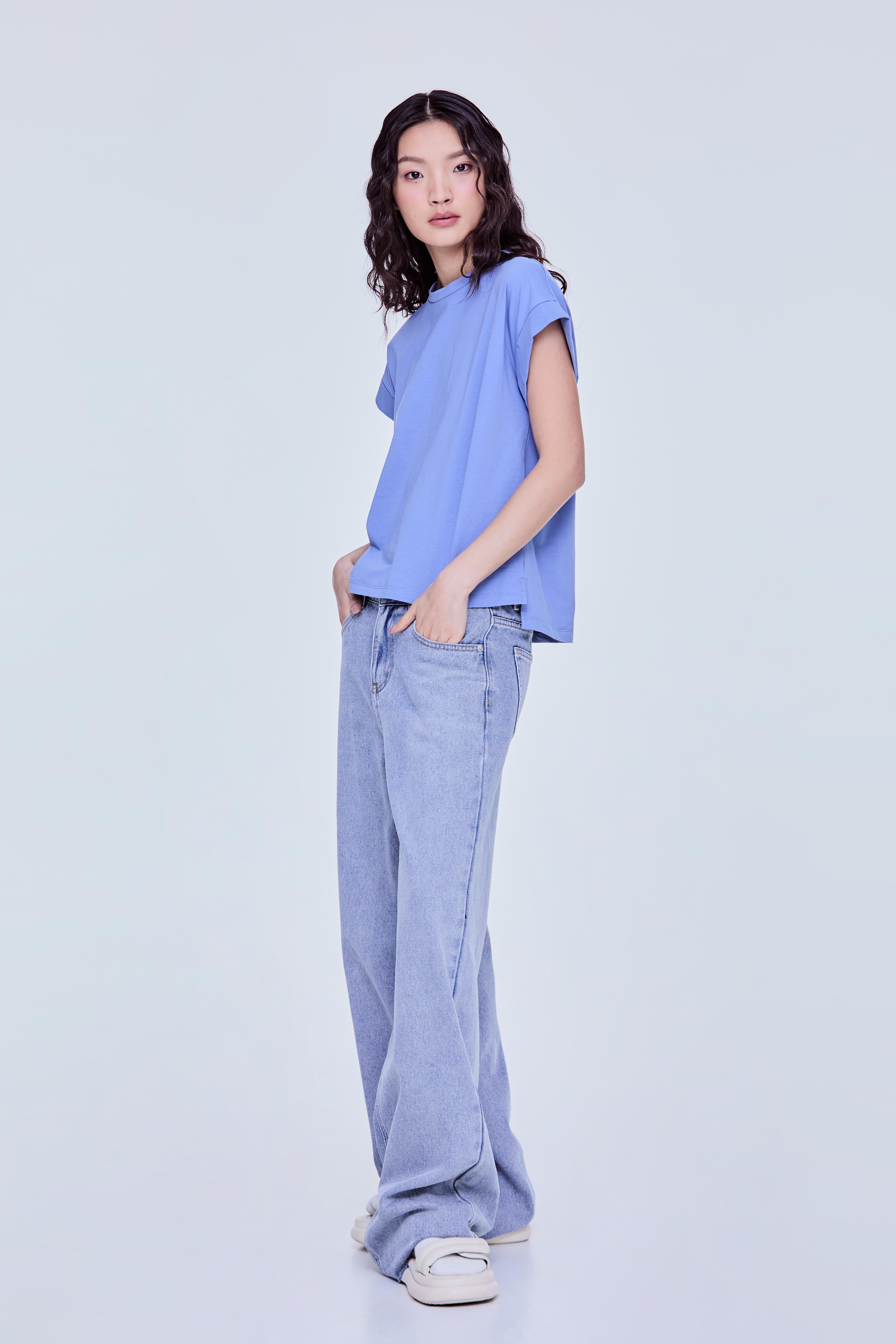 Basic Folded Cuff Tee