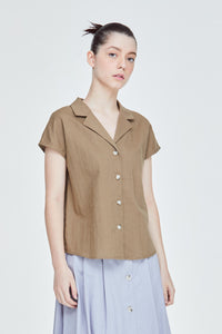 Boxy Lapel Blouse