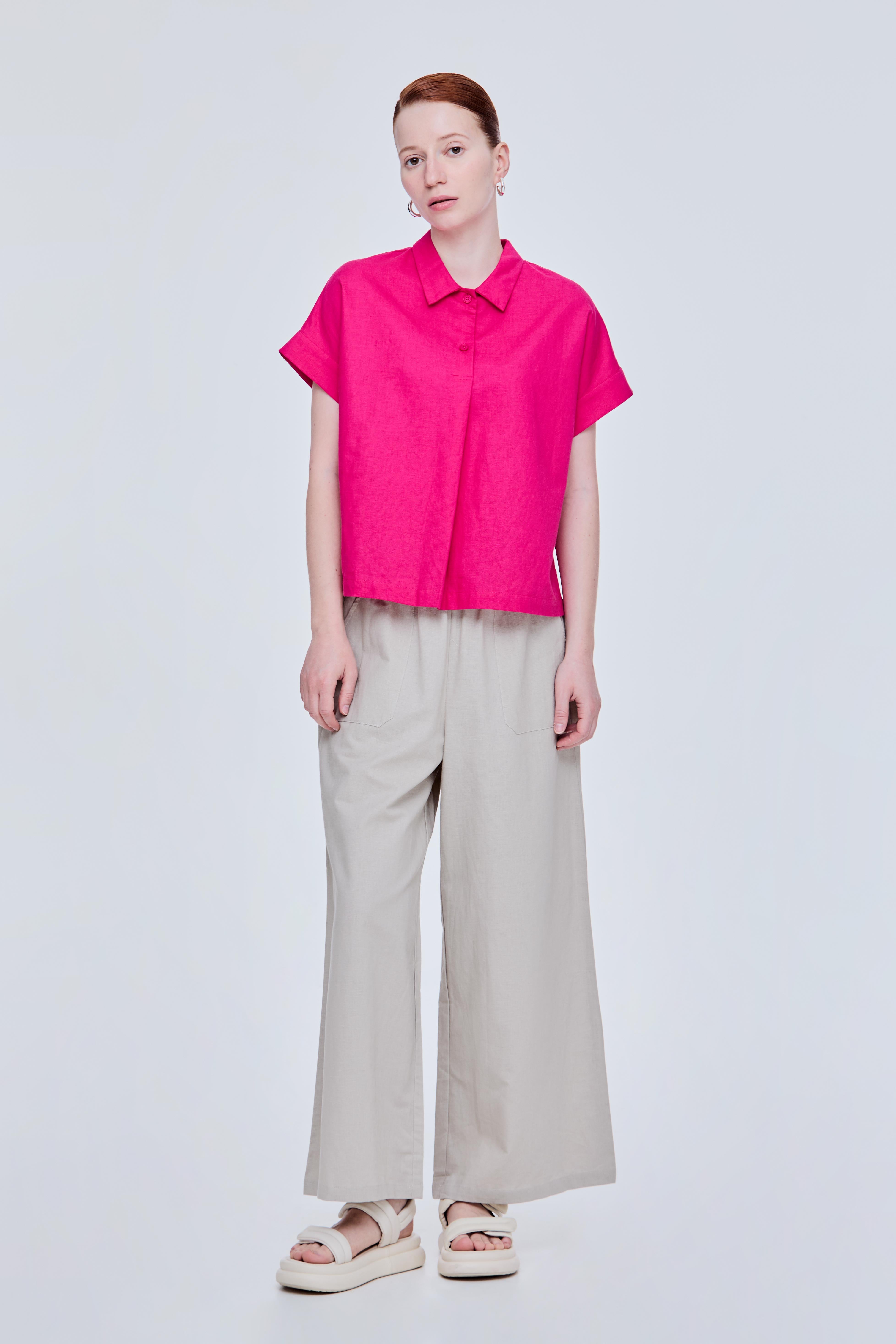 Pleated Magyar Blouse