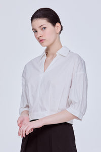 Pleated Half Sleeves Blouse