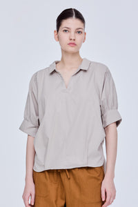 Collared V-Neck Top