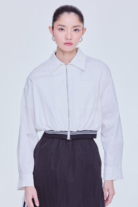 Zipped Crop Shirt