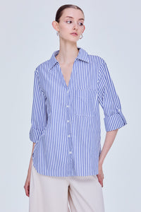 Collared V-Neckline Blouse