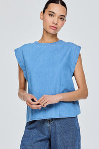 Soft Denim Shell Top