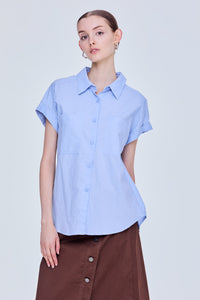 Collared Button Down Magyar Blouse