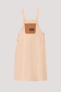 Leather Pocketed Corduroy Dungaree Dress
