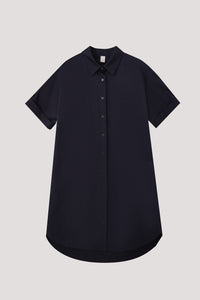 Folded Short Sleeve Shirt Dress