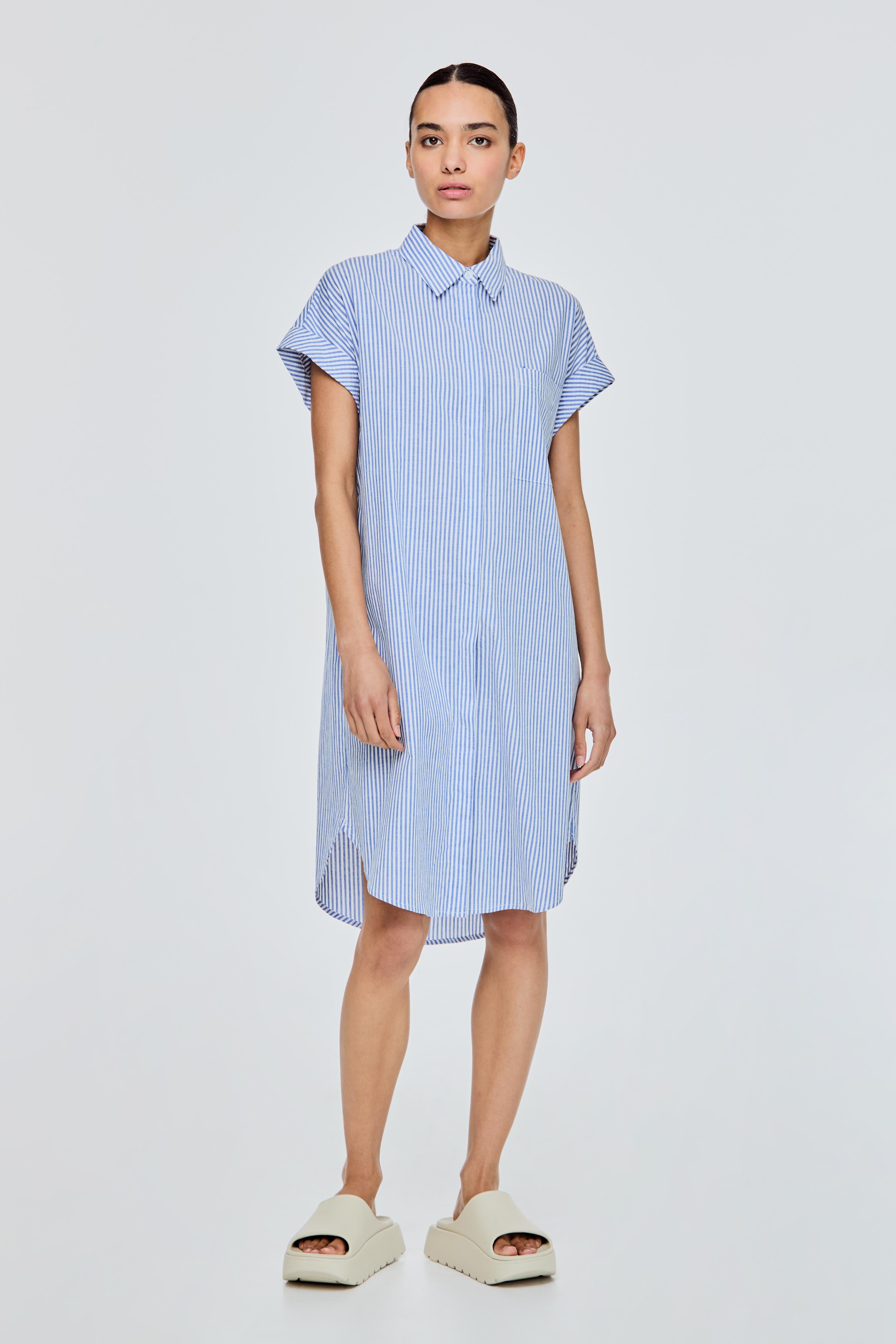 Relax Fit Denim Stripes Dress