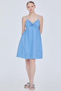Peplum Denim Dress