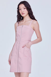Metal Zip Mini Dress