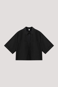 Oversized Boxy Crop Shirt