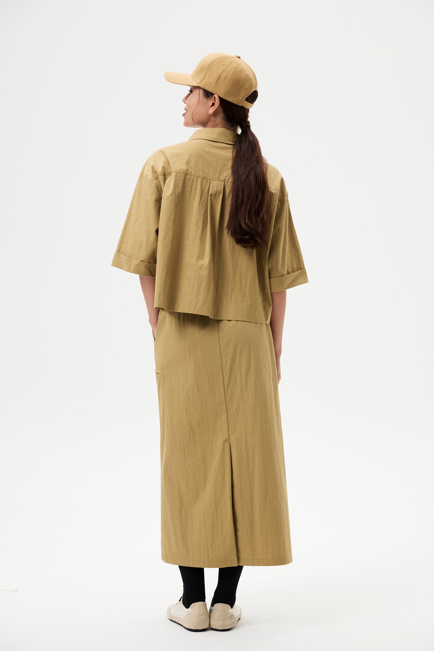 Oversized Boxy Crop Shirt