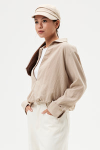 Contrast Collared Tee Shirt