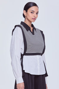 Contrast Stripes Relaxed Shirt