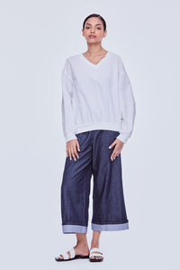 Panelled Dropped Shoulder Blouse