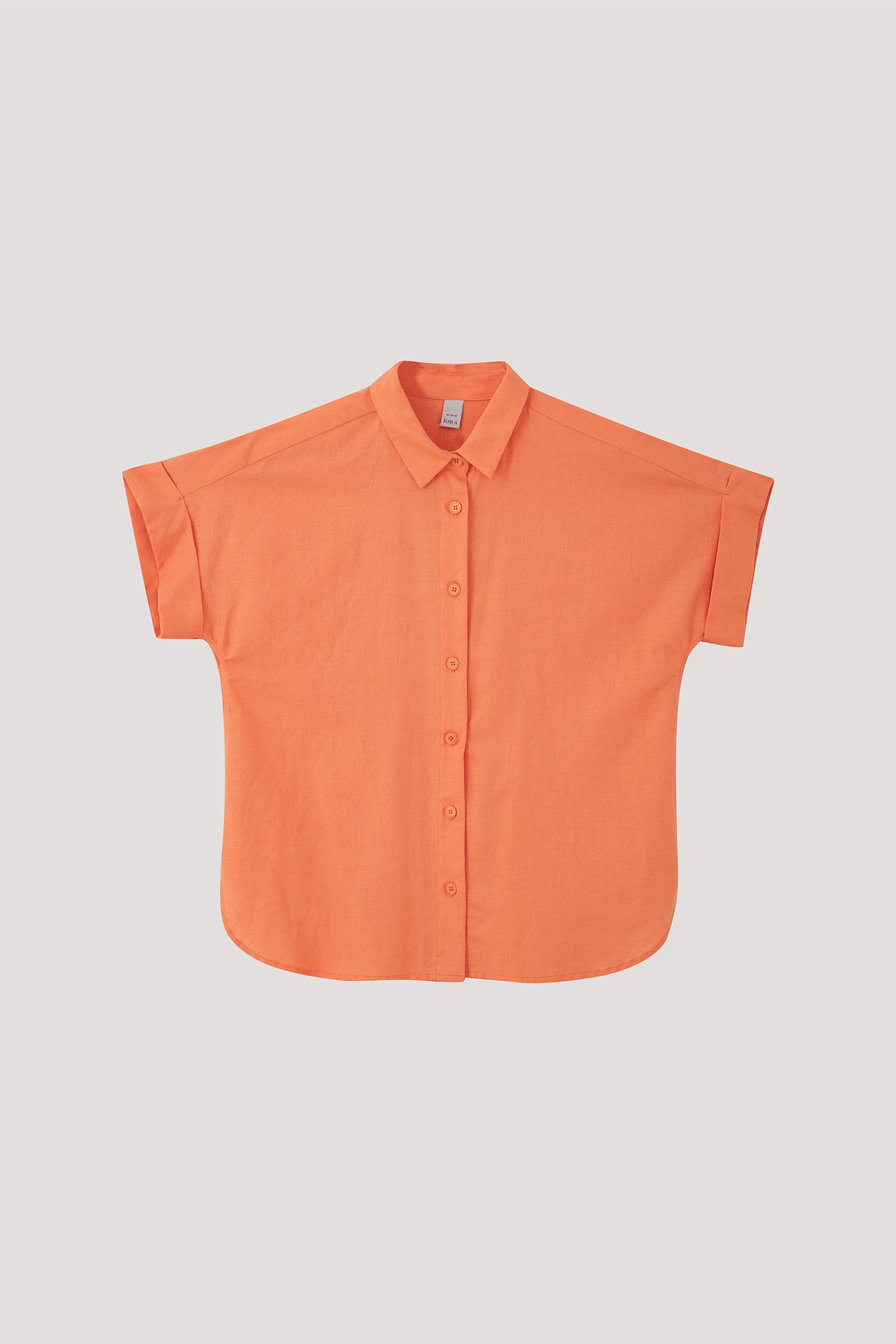 Short Sleeve Button-Down Blouse