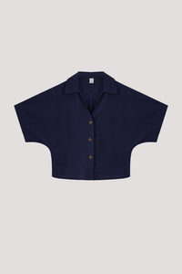 Relaxed Magyar Blouse - NAVY