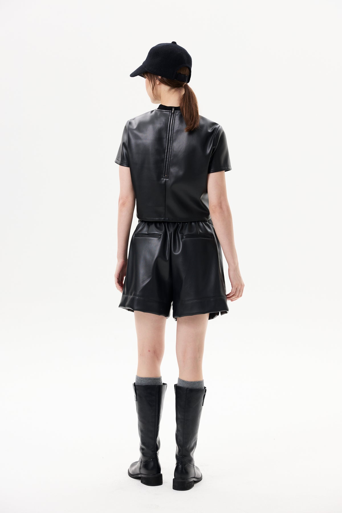 Leather Boxy Top