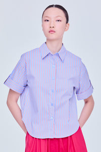 Folded Sleeves Boxy Shirt