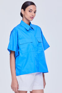 Pocketed Boxy Shirt Top