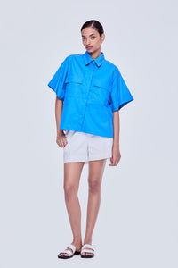 Pocketed Boxy Shirt Top