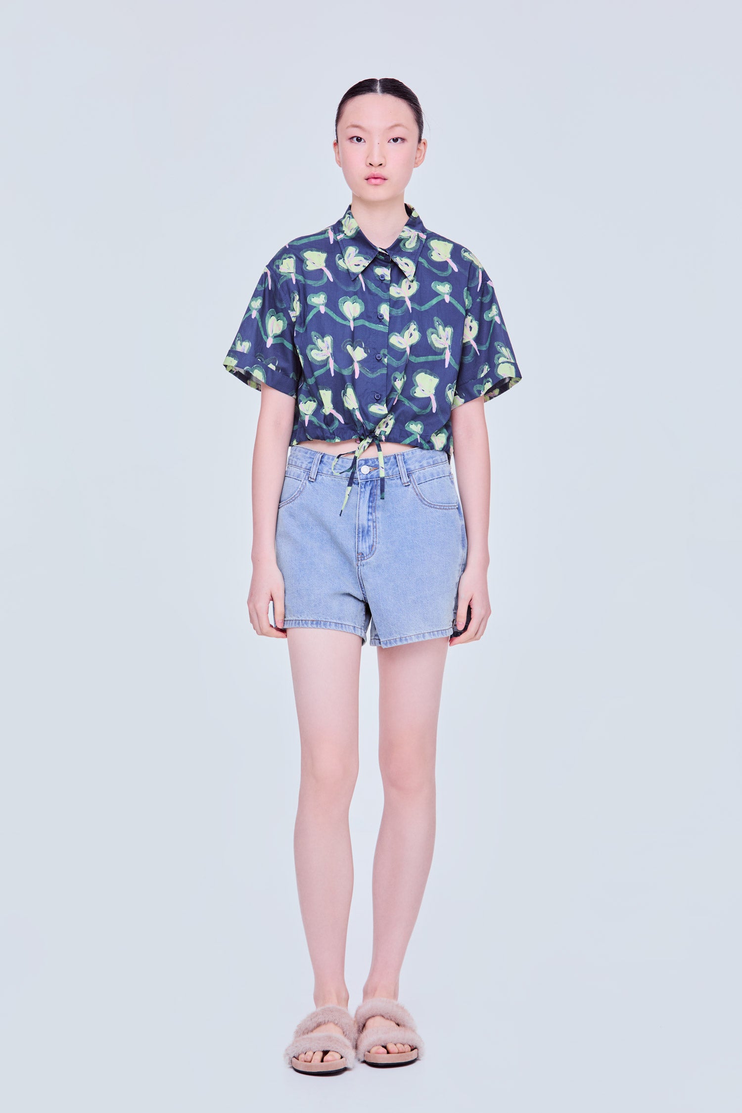 Printed Self-Tie Top