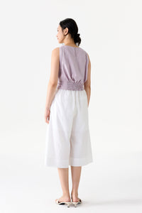 Embroidered Trim Halter Top