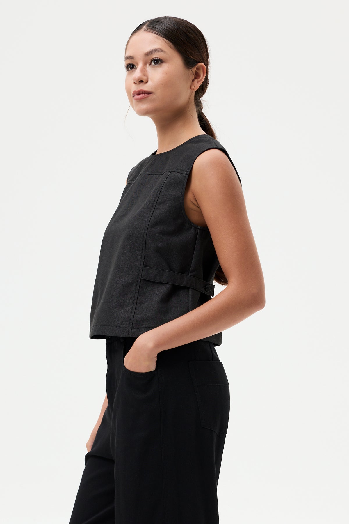 Belted Boxy Top