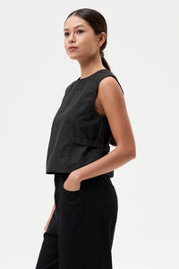 Belted Boxy Top