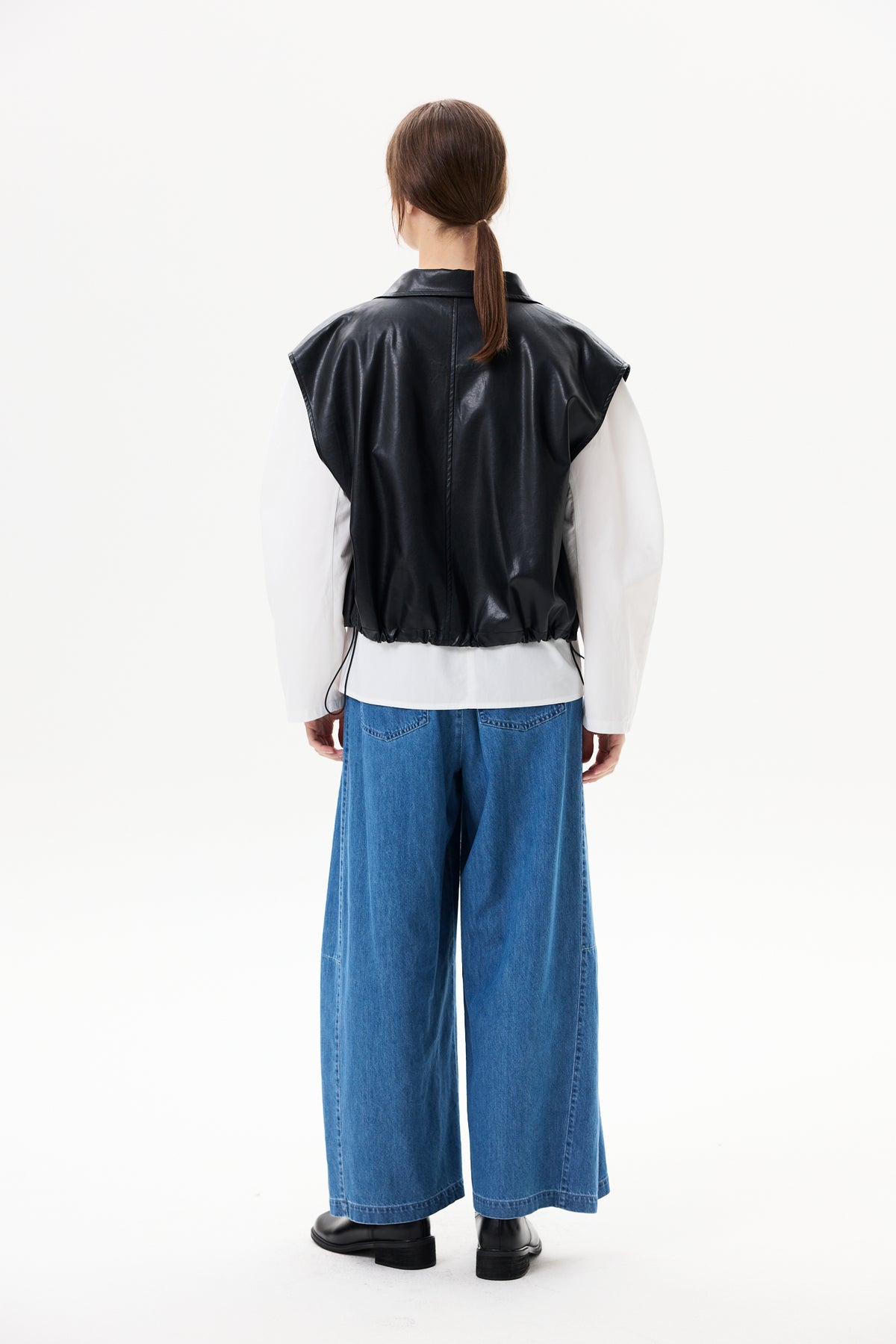 Leather Drawstring Vest