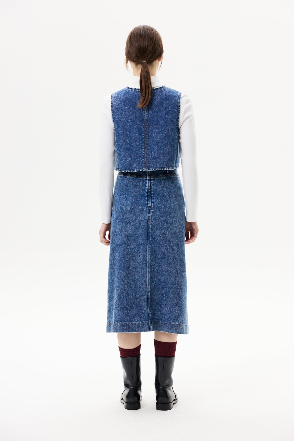Boxy Cropped Denim Vest