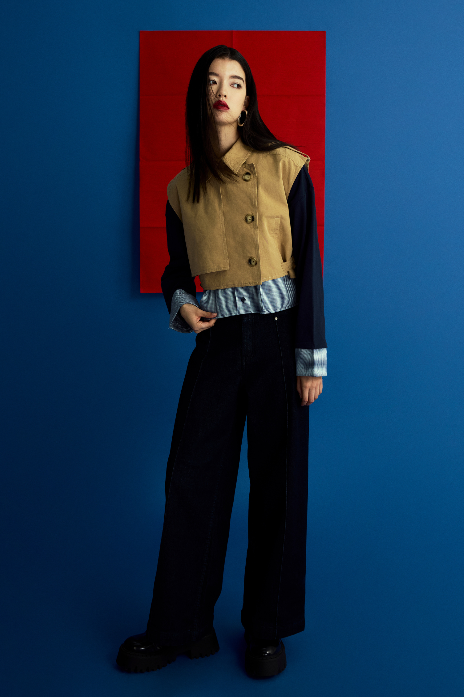Panelled Collared Vest