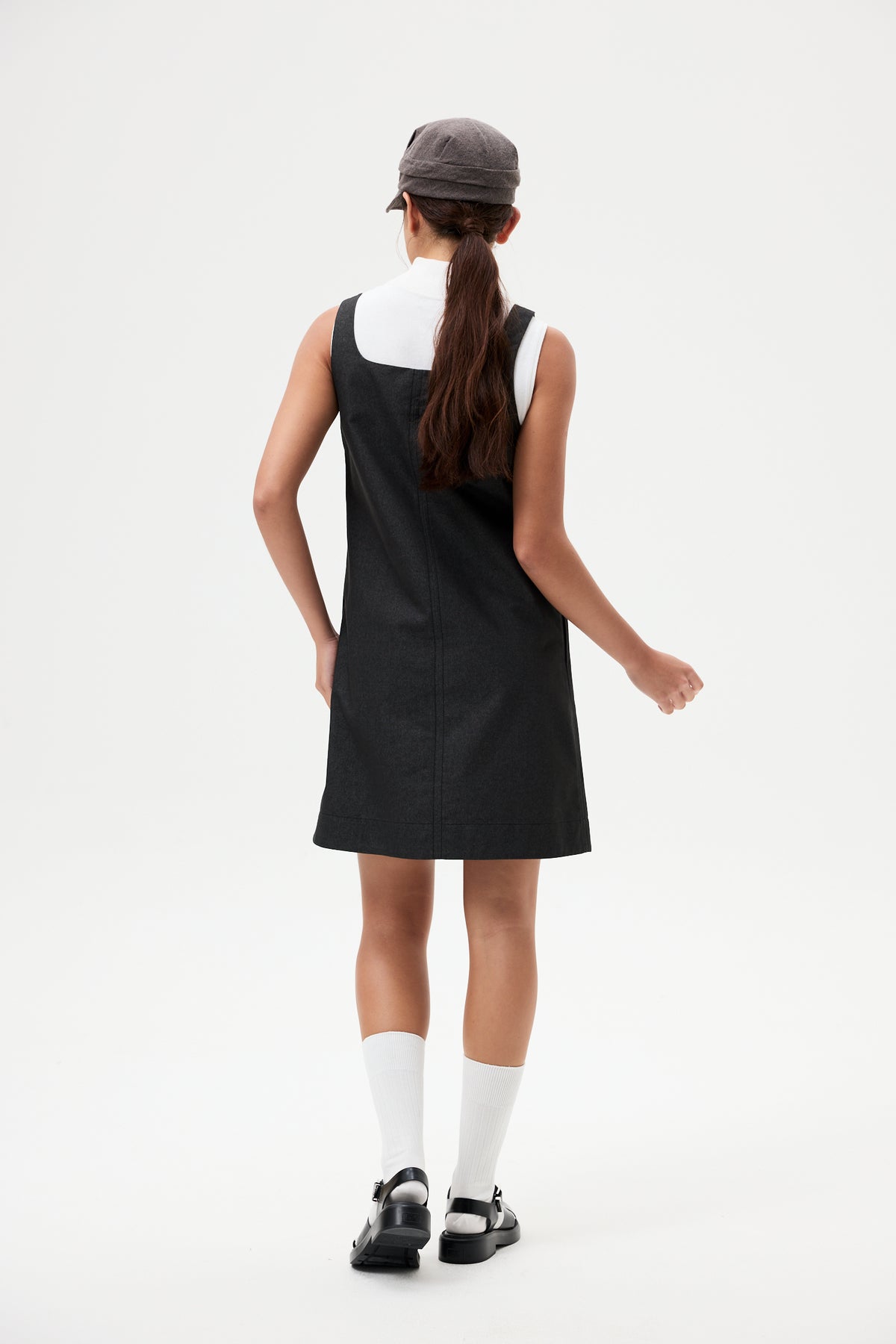 Mini Pinafore Denim Dress