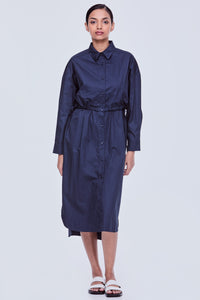 Scrunched Drawstring Tunic Dress