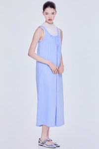 Gathered Stripes Tank Dress