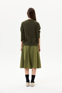 Faux-Layered Knit Sweater