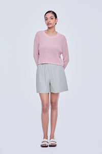 Crop Textured Knit Top