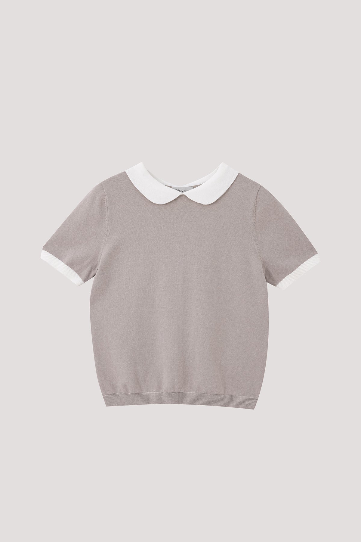 Peter Pan Knit Top - GREY