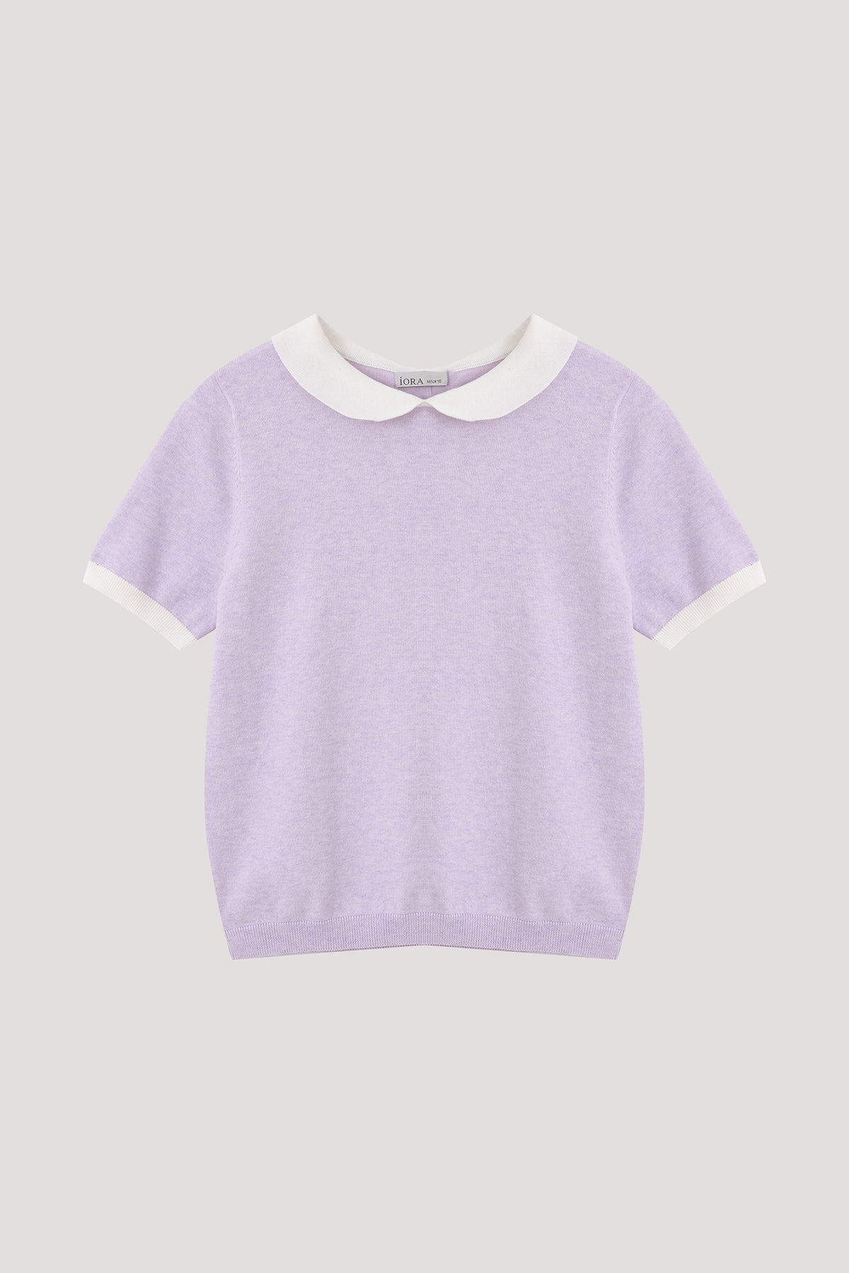 Peter Pan Knit Top - PALE LILAC