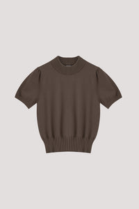 Puffed Sleeves Knit Top