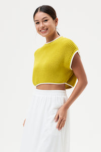 Magyar Crop Knit Blouse