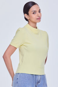 Puffed Sleeves Knit Top