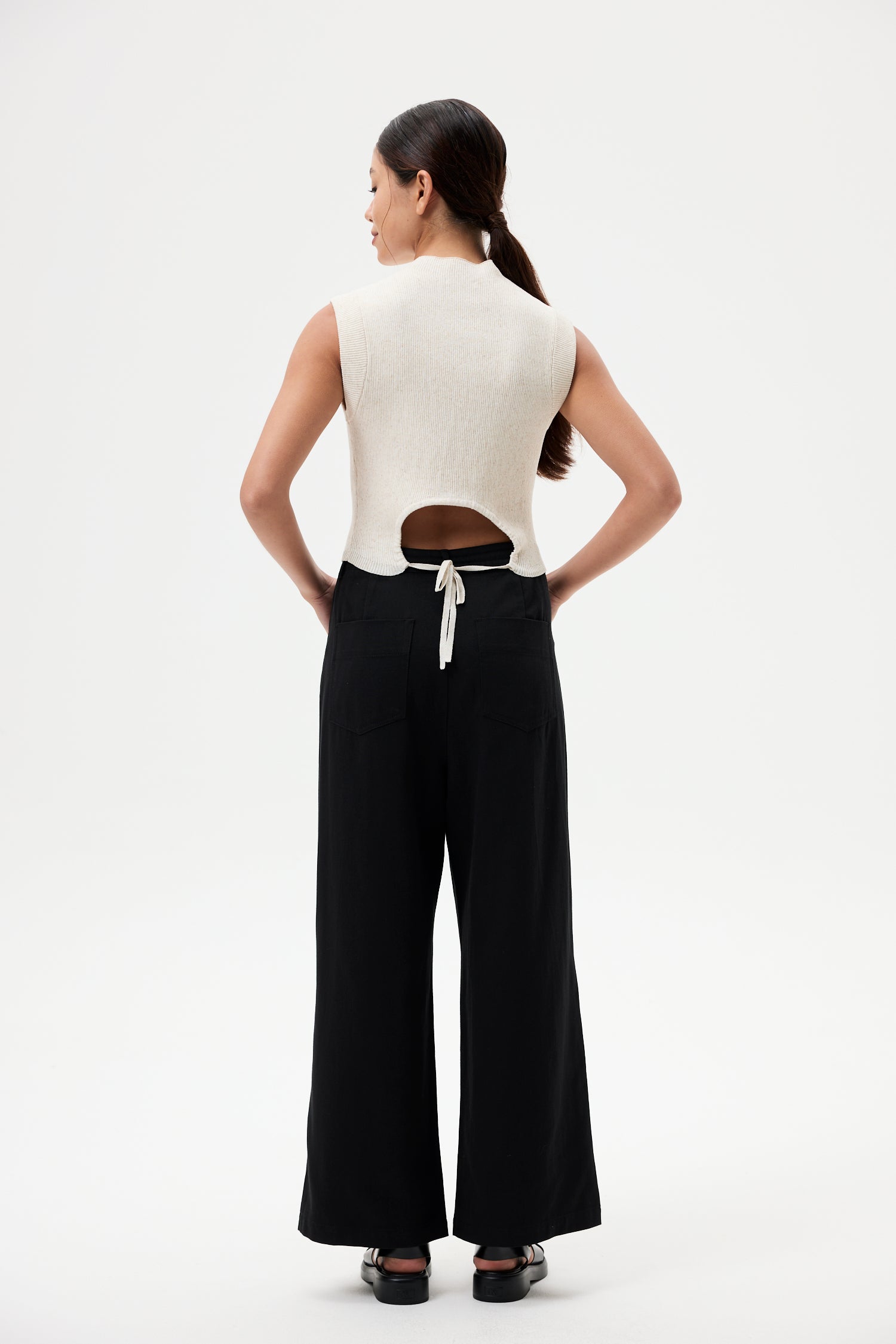 Cut-Out Knit Top