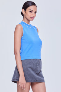 Contrast Knit Tank Top