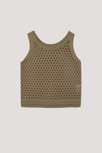 Net Crochet Knit Tank Top