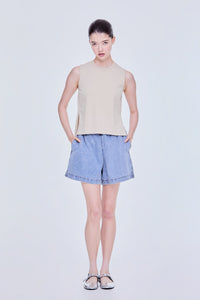 Asymmetrical Knit Tank Top