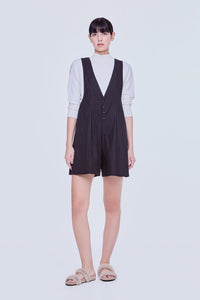 Buttoned Short Jumpsuit